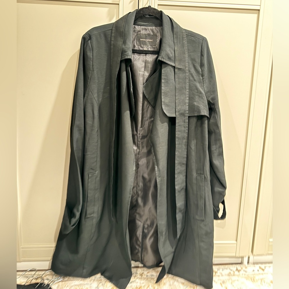 Banana Republic Dark Green (almost black) Trench Coat